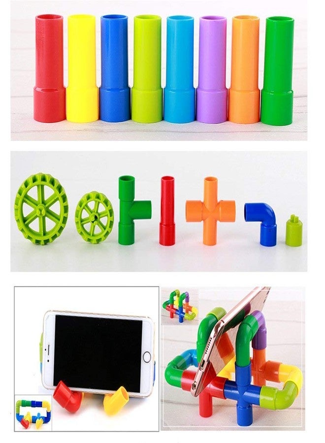 Biltoxi Non-Toxic Building Block Playset Toy for Kids,56 Piece,Multicolor - Image 5